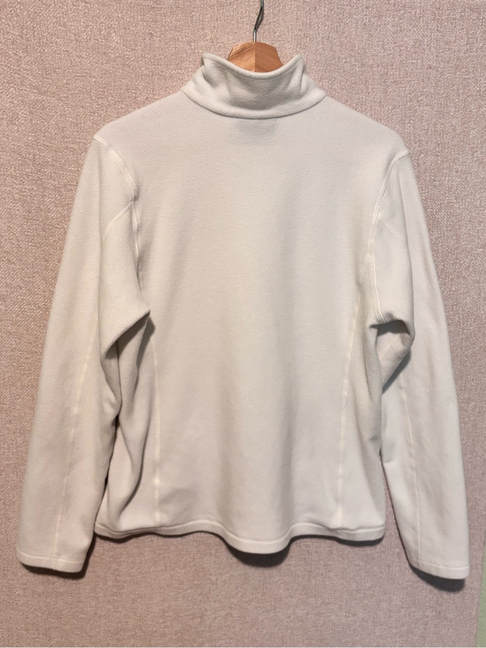 Patagonia Women's micro D white Half-Zip Fleece Pullover outdoor hiking Sz large - Picture 3 of 10